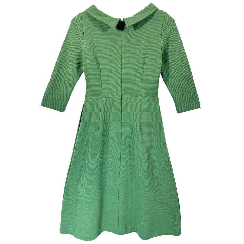 Boden Green Midi Dress with Pink Belt - Picture 4 of 13